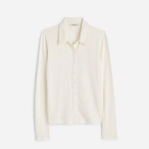 NWT Madewell Cream Button-Down Women's Shirt